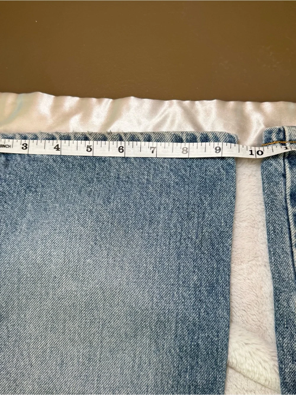 Vintage Express Y2K Low Rise Light Wash Flare Denim Jeans 100% Cotton Size 9/10S